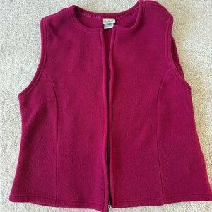 L.L. Bean Raspberry Fleece Vest